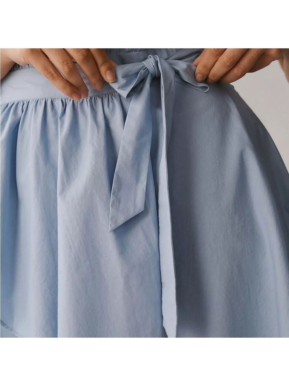 Anthropologie Asymmetrical Sky Blue Dress Size 10 - Picture 3 of 7